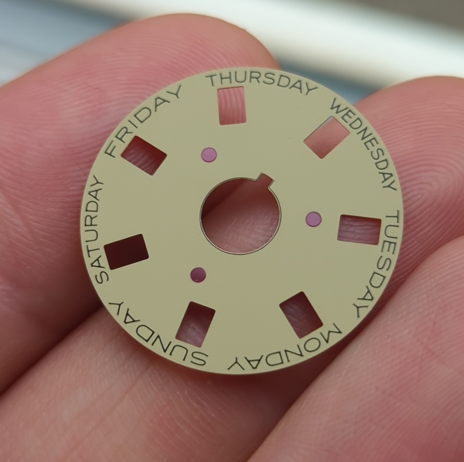 Rolex 3055 Original NOS Day & Date Disc Parts for English Models (W48)