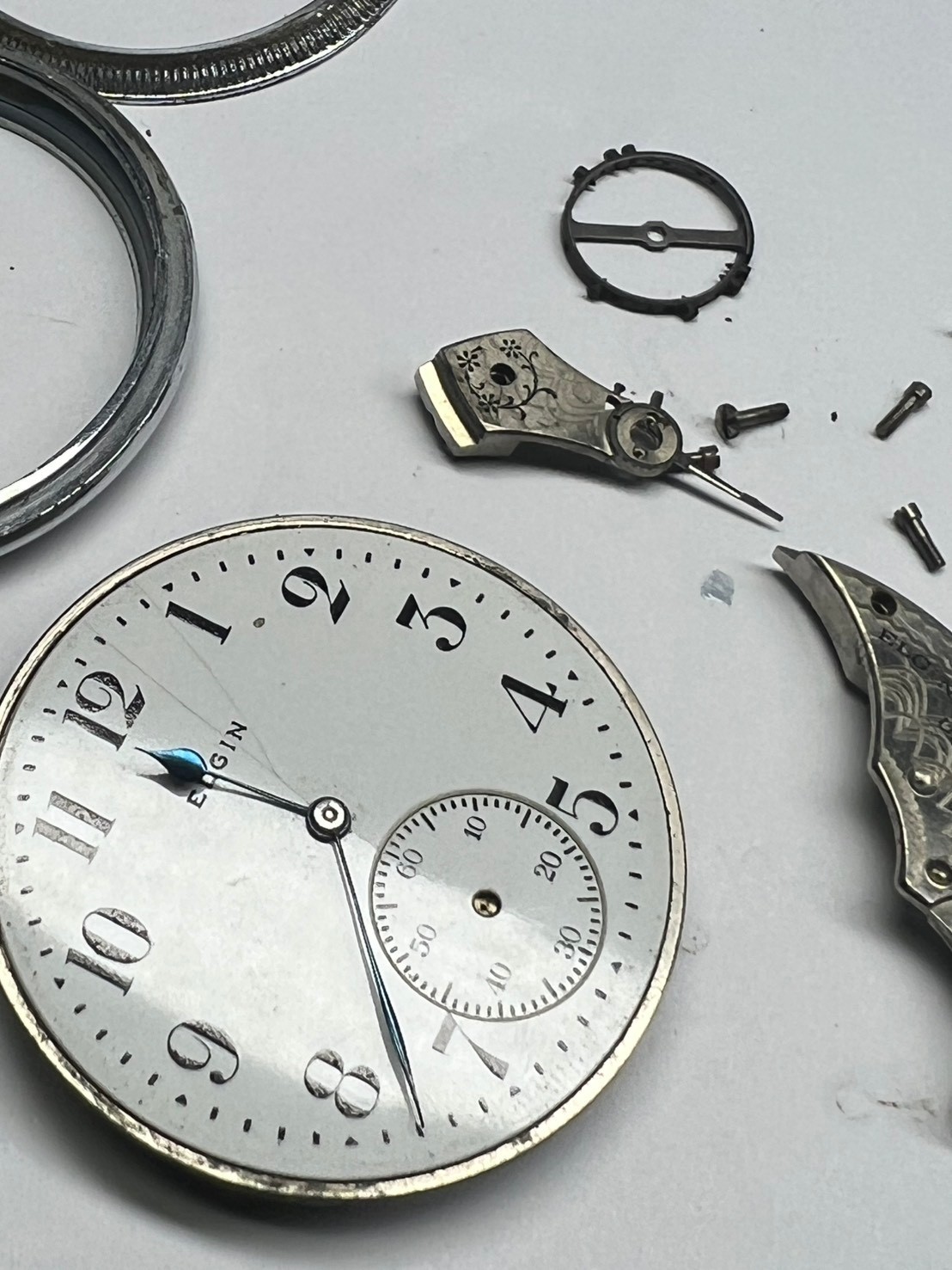 136. Elgin Y 1915 movement part part as it is 12 s 7 J 303 model 3 class 114