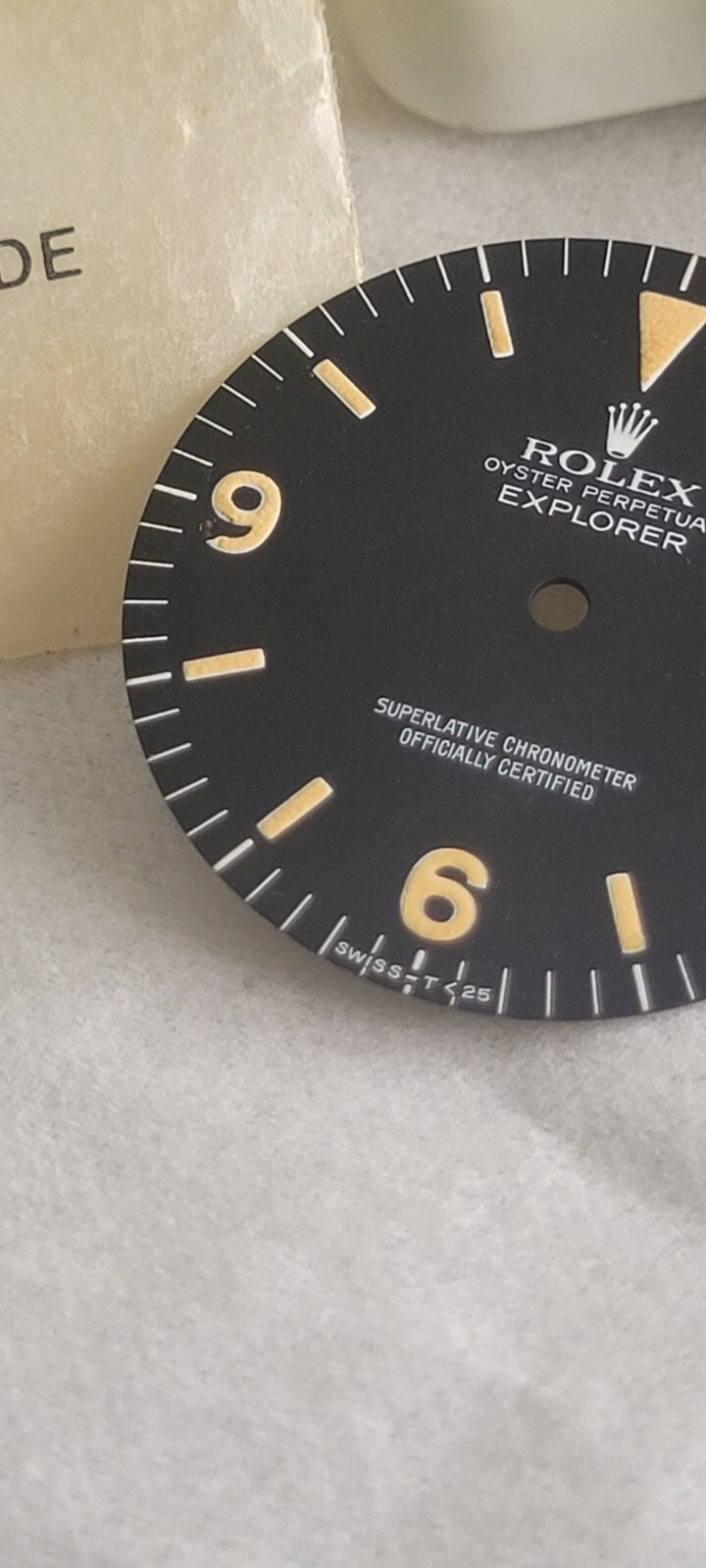 Vintage 100% original Rolex 1016 Explorer I dial.Tritium Matte,beautiful Patina!