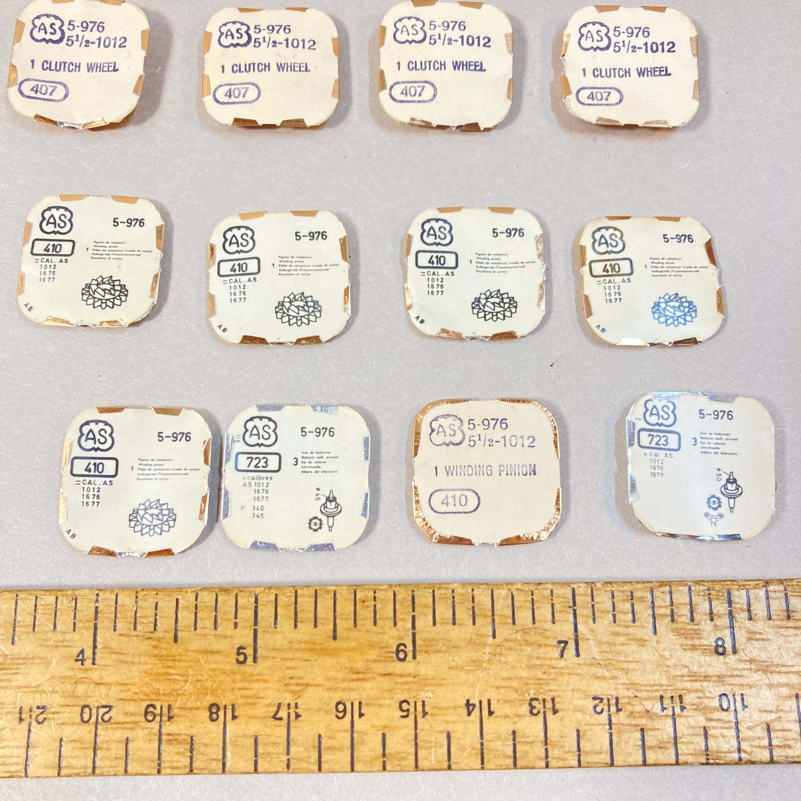 Vintage AS 5-976 Staff Clutch Wheel Balance Staff Watch 15+ Pc Replacement Parts