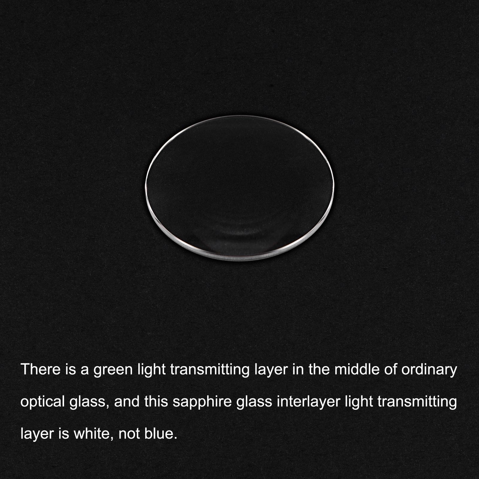 Glass Watch Single Lens Round 27.5mm Dia 1.3mm Edge Thickness, Transparent