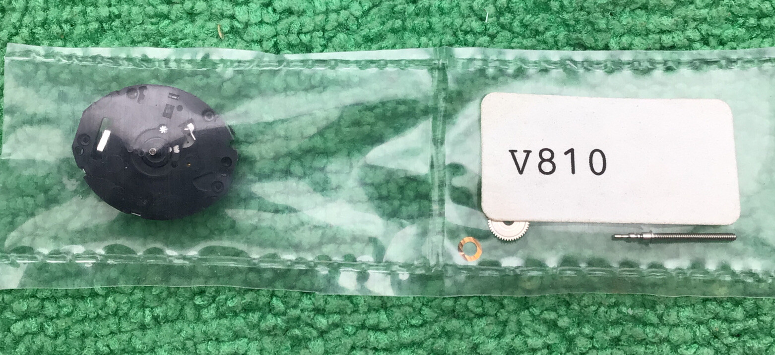 SII / Seiko / Epson V810 Quartz Watch Movement With Stem, NOS