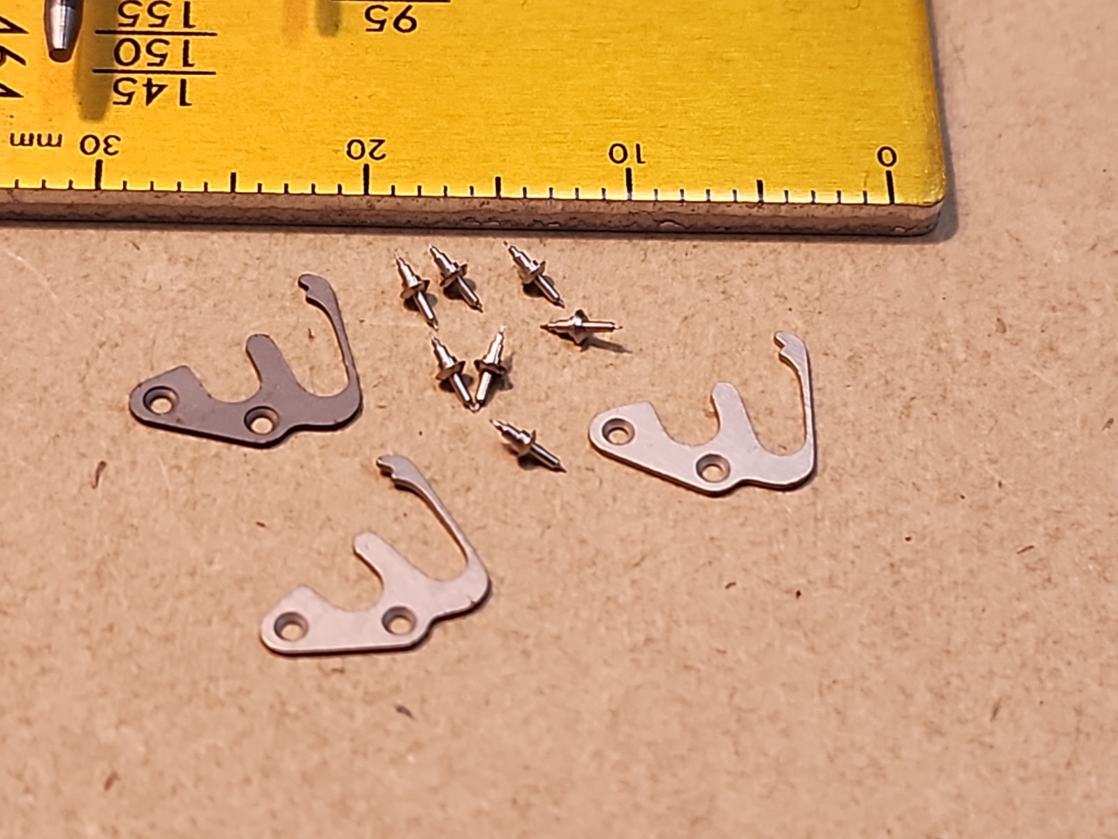 Lot Of Bulova 10AE-AX Parts-Balance Staffs & Yoke Bridges