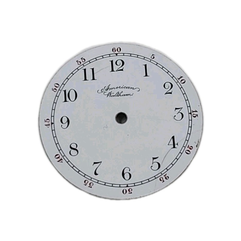 Waltham 33.6mm Enamel Pocket Watch Dial Only 1782