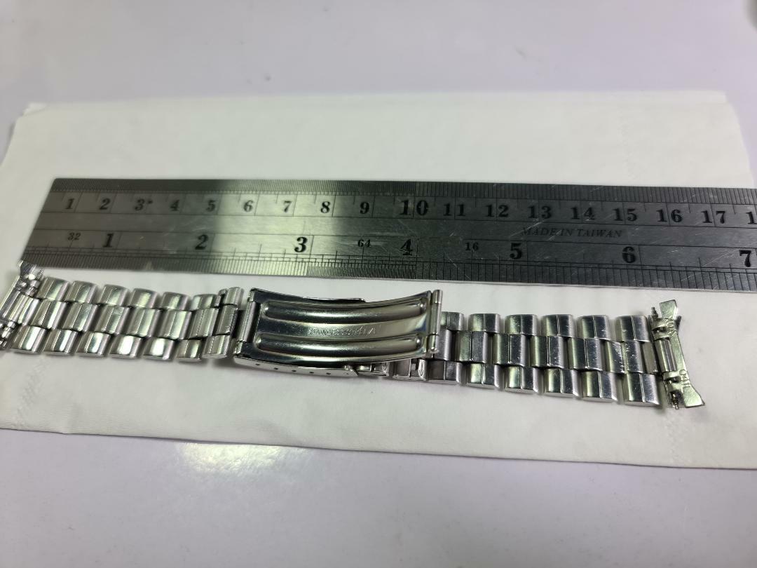RARE GENUINE USED FISHBONE BRACELET BAND SEIKO QUARTZ SPORTS SILVER WAVE 7546
