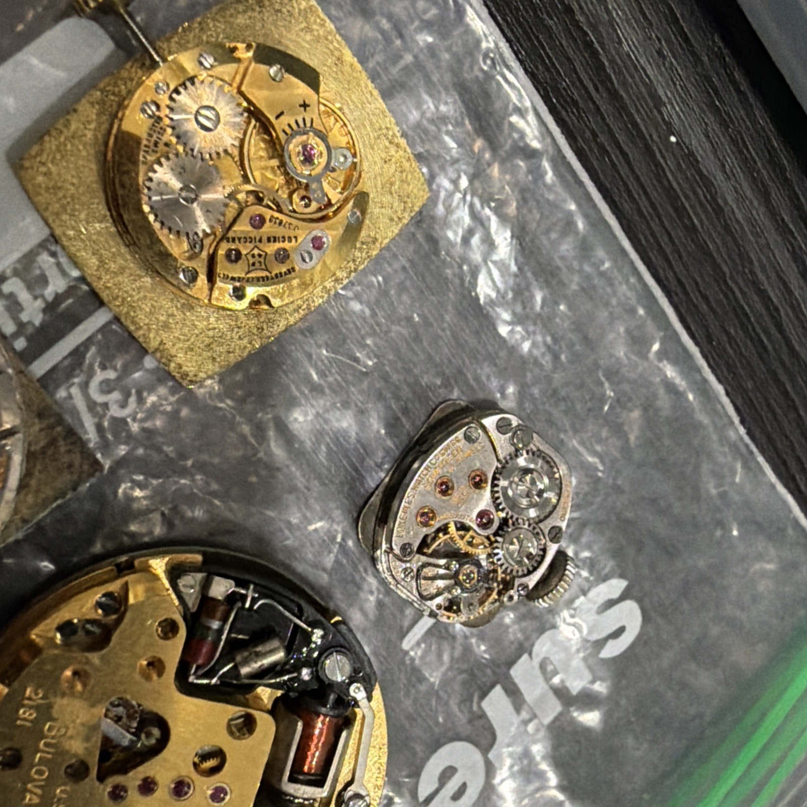 Zenith, Omega, Bulova, Longines, Lucien Picard, Movado, Hamilton Movements