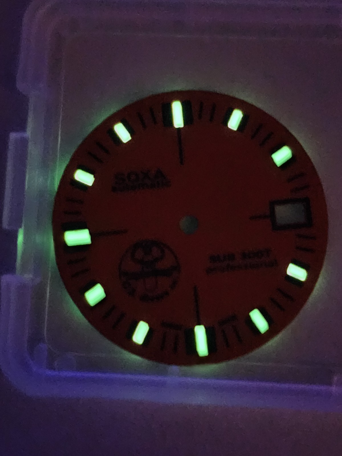 Custom Made Orange Soxa Dial 28.5 Awesome Lume For Nh35 Nh36 Nh38