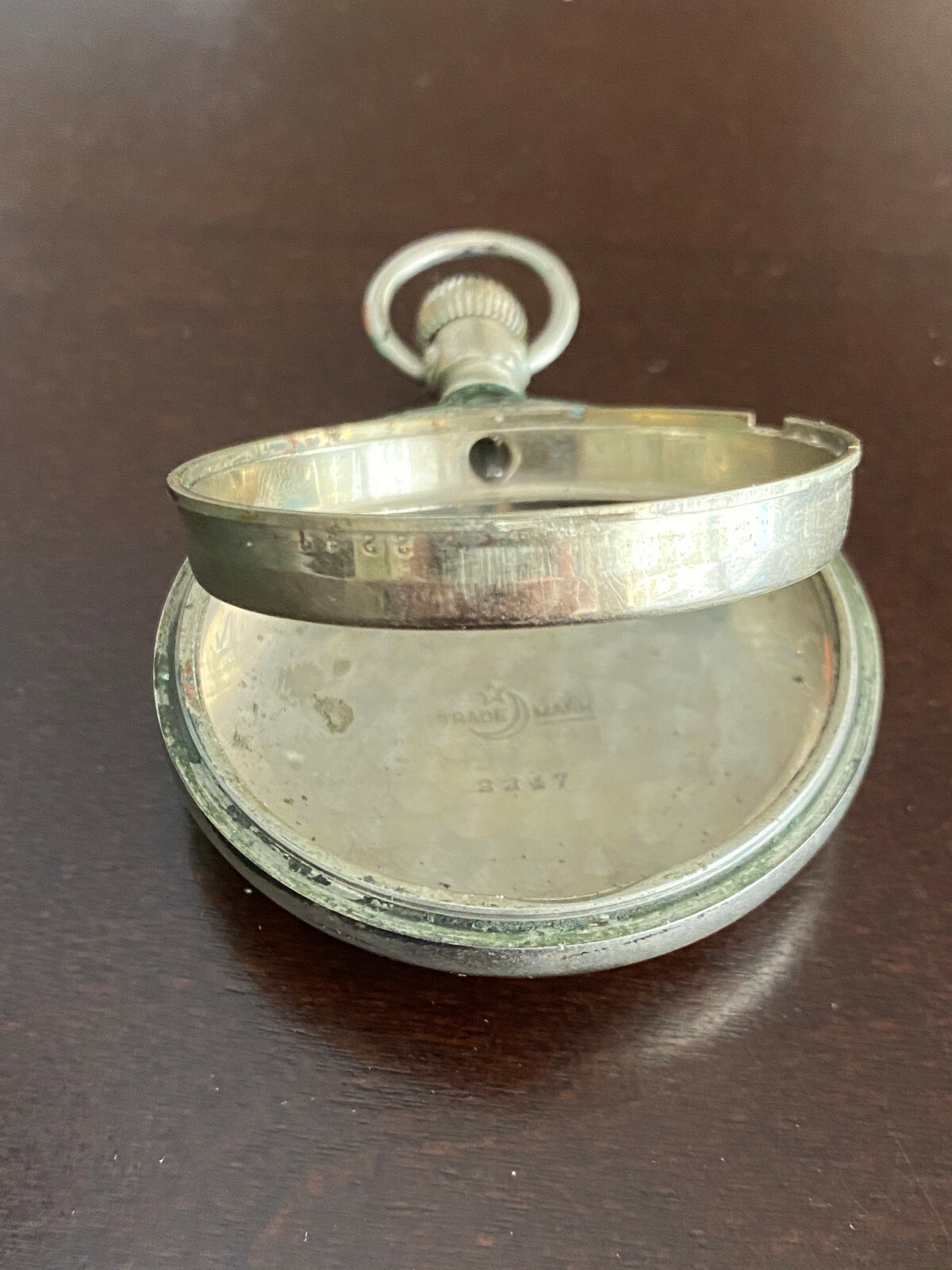 VINTAGE 18S CRESCENT POCKET WATCH ONLY, SWING OUT, LEVER SET, TRADE MARK