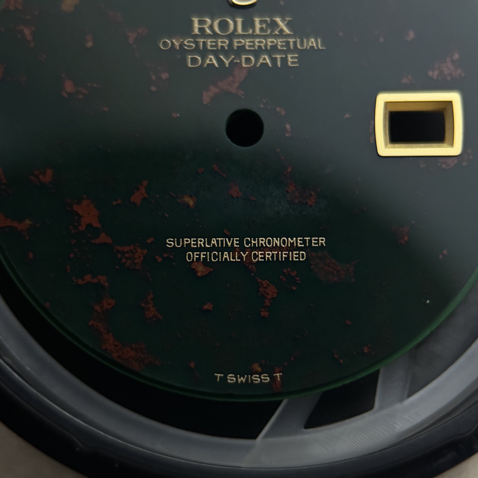 Quickset President Custom Yellow Blood Stone Dial For Rolex 18038 18238 118238