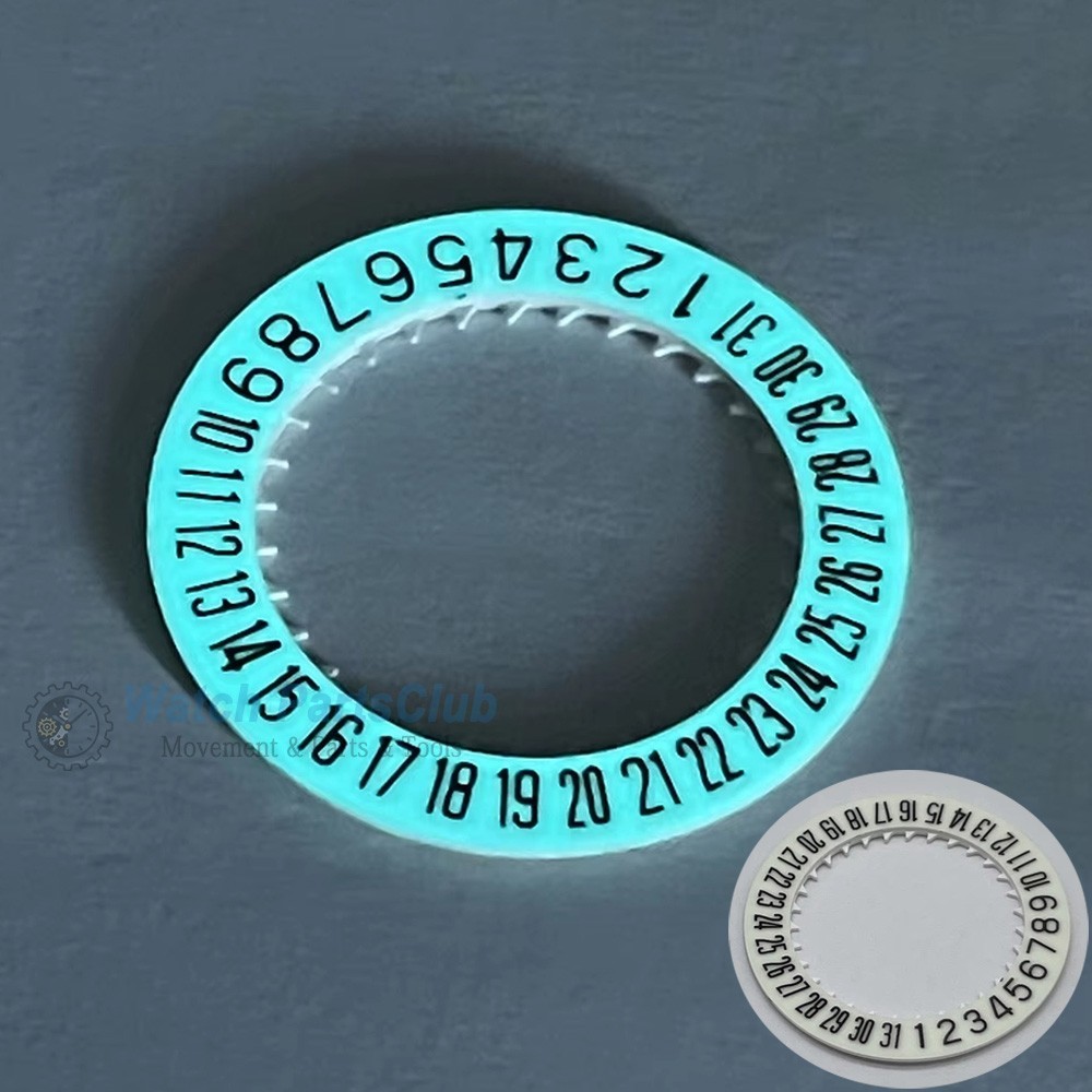 Green&Blue Luminous Datewheel Parts Date At 6 o’clock Fit to NH35A NH34 Movement