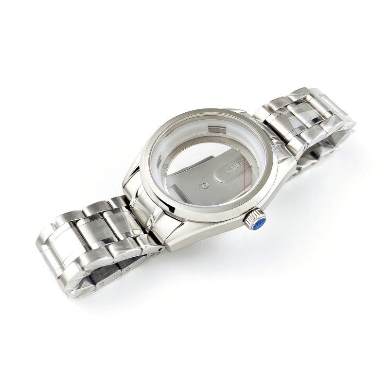 NH35 Dial GS Brushed Finish Blue, Black DIY Watch MOD Accessories Case 33.5mm