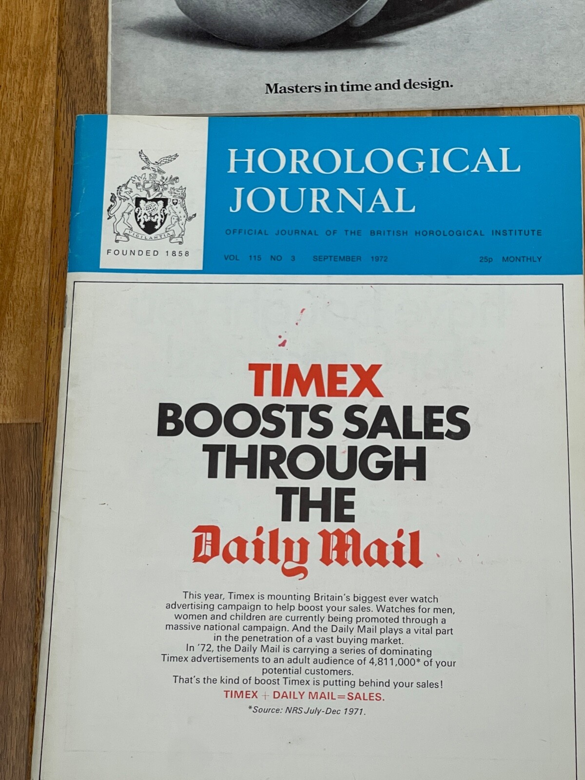 Job Lot Of 8 Vintage Horological Journals From 1972