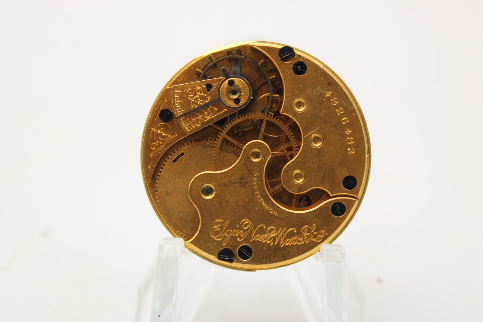 1893 ELGIN POCKET WATCH MOVEMENT 4826483 GRADE 117 6s 7j (GB)