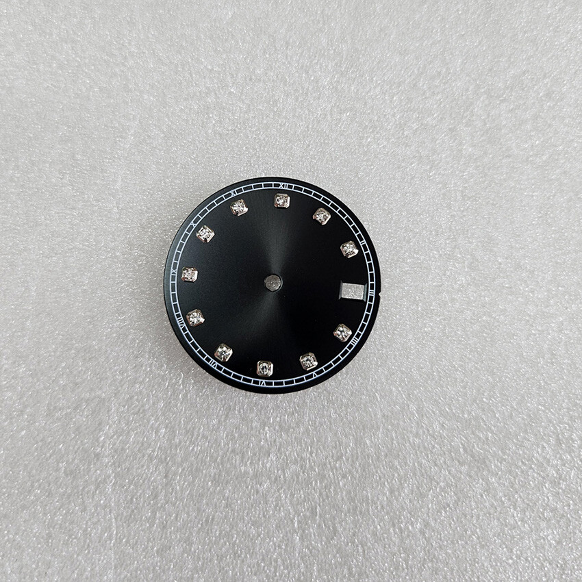 28.5MM Silver Edge Watch Dial Watch Accessories for NH35/NH36 Movement