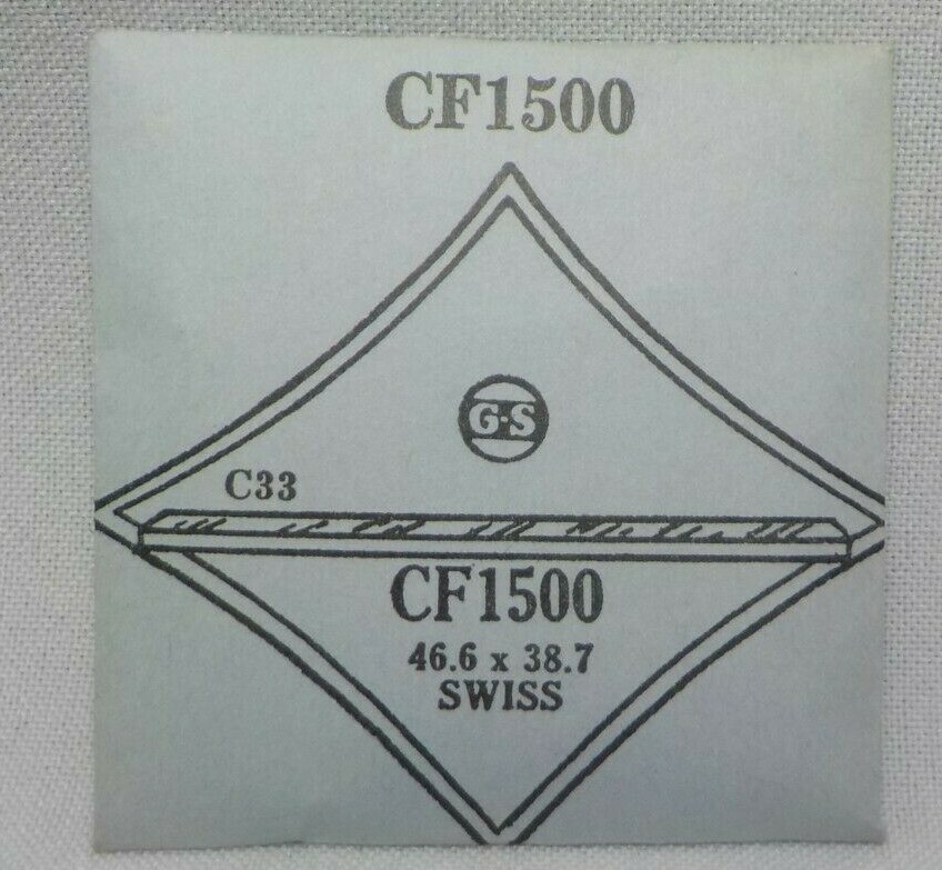 SWISS WATCH CRYSTAL CF1500 REPLACEMENT 46.6 X 38.7 GERMANOW-SIMON C33