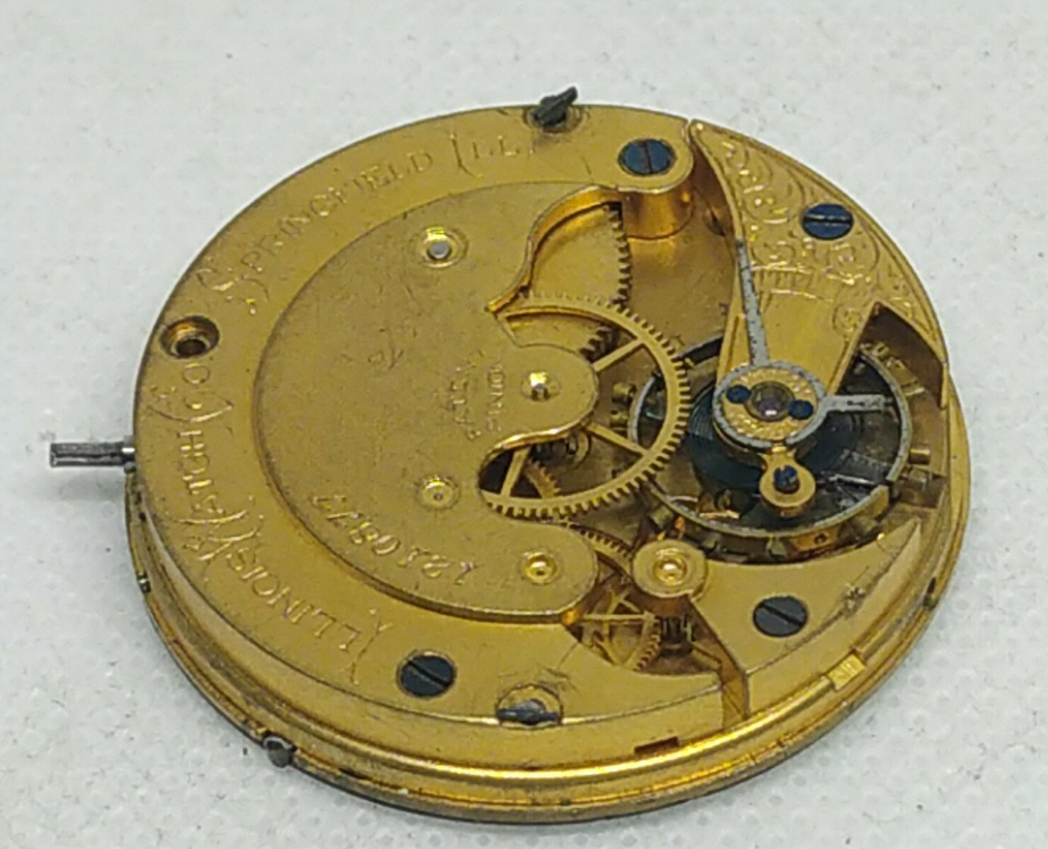 Original movement Pocketwatch mechanical Illinois watch Springfield Antique