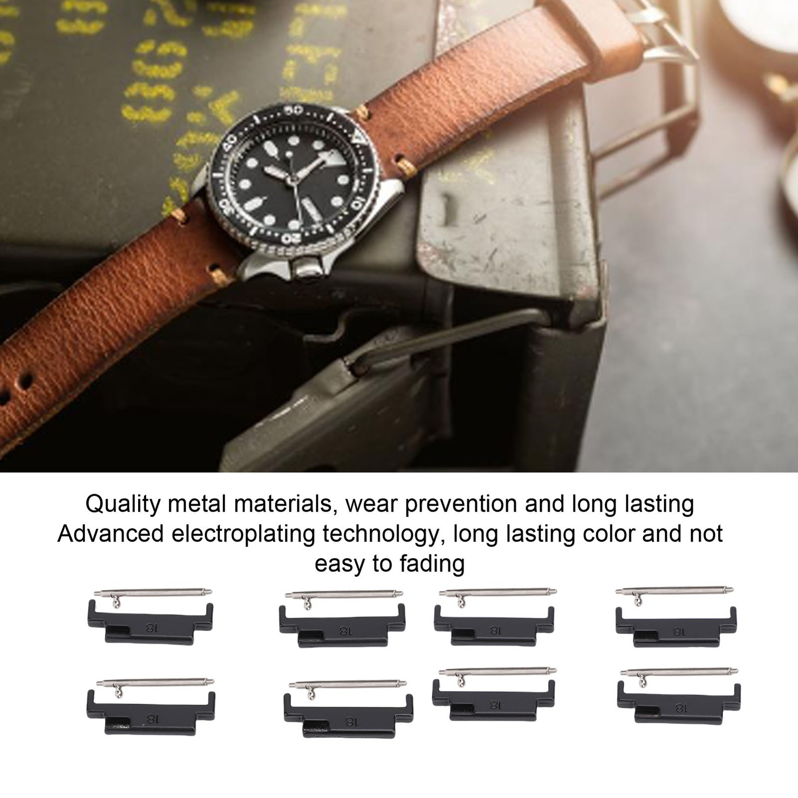 4 Pairs Metal Watch Band Adapter Set Durable For Smart Watch Recommended