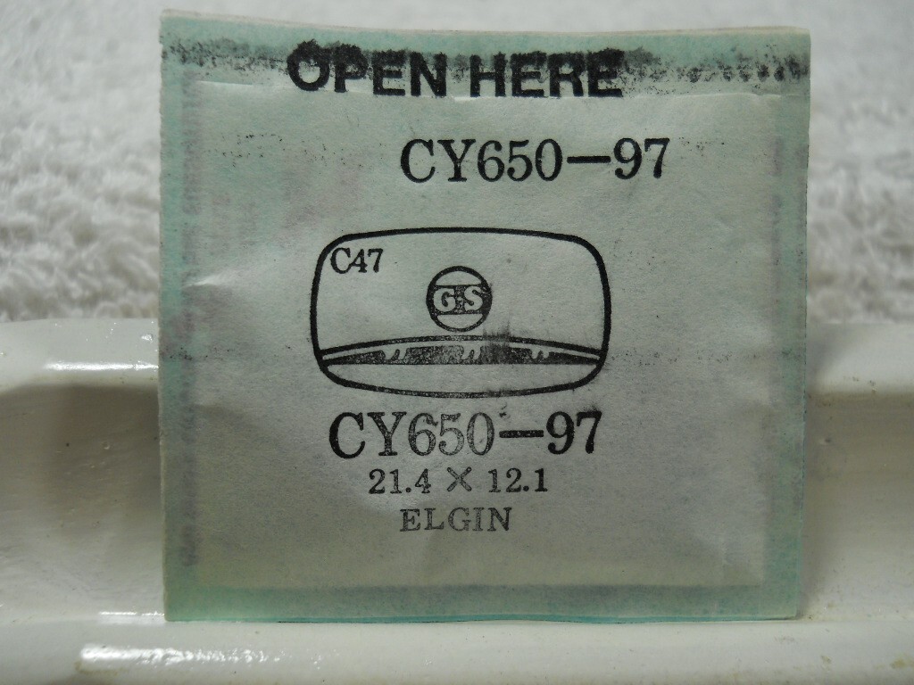 GS CY650-97 Watch Crystal Fit Elgin – 21.4 x 12.1 mm – Replacement / Repair