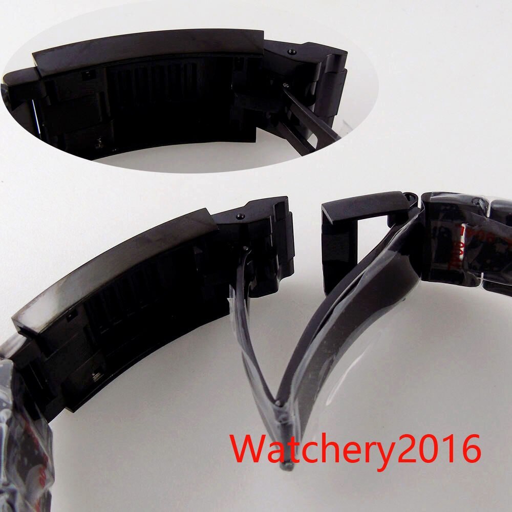 43MM Watch Parts Blue Black Bezel Black Watch Case Oyster Bracelet Fit NH35 2824
