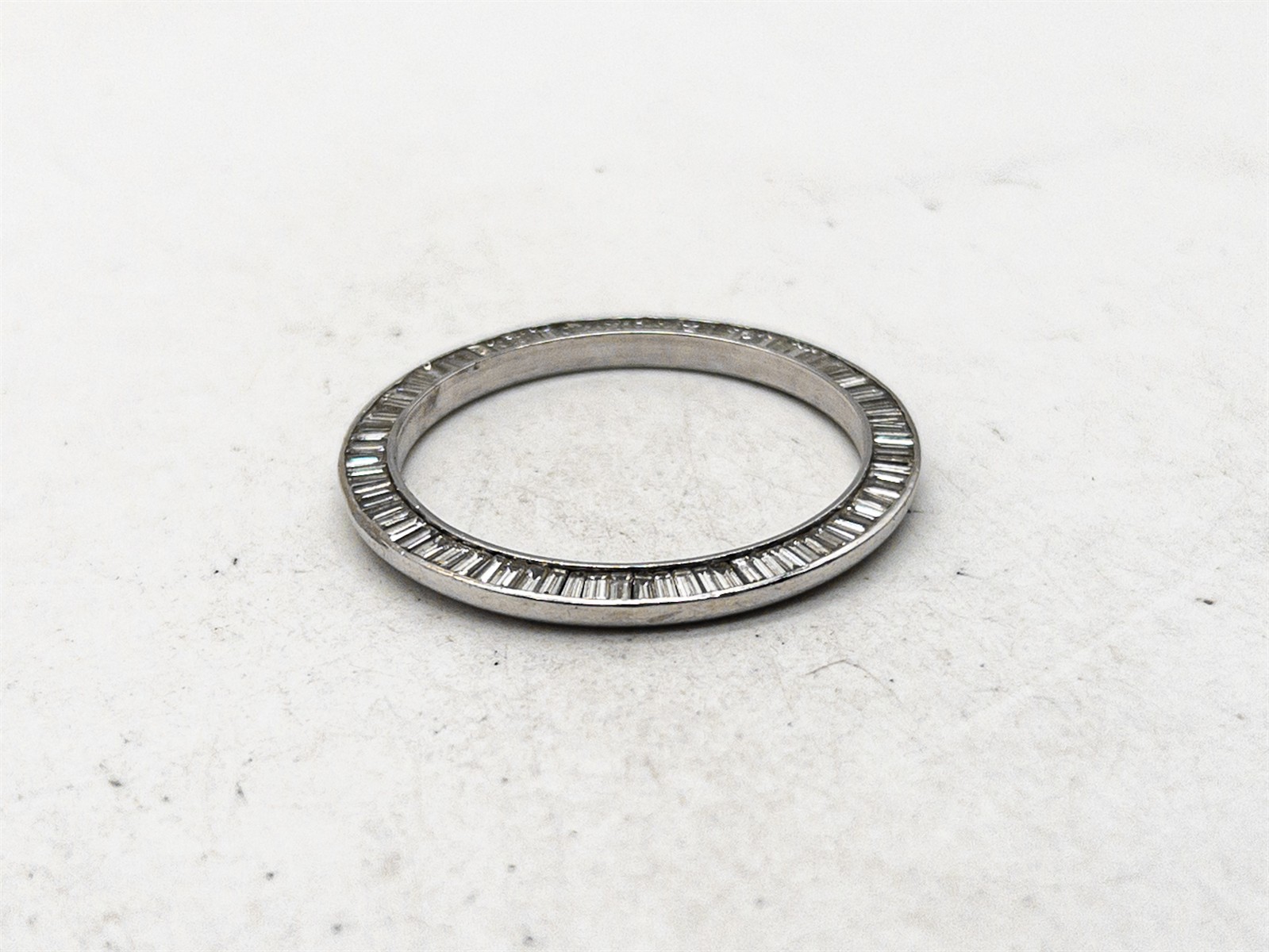 RARE $15,000 5ct VS G Baguette Diamond ROLEX CUSTOM 18k White Gold 36mm BEZEL