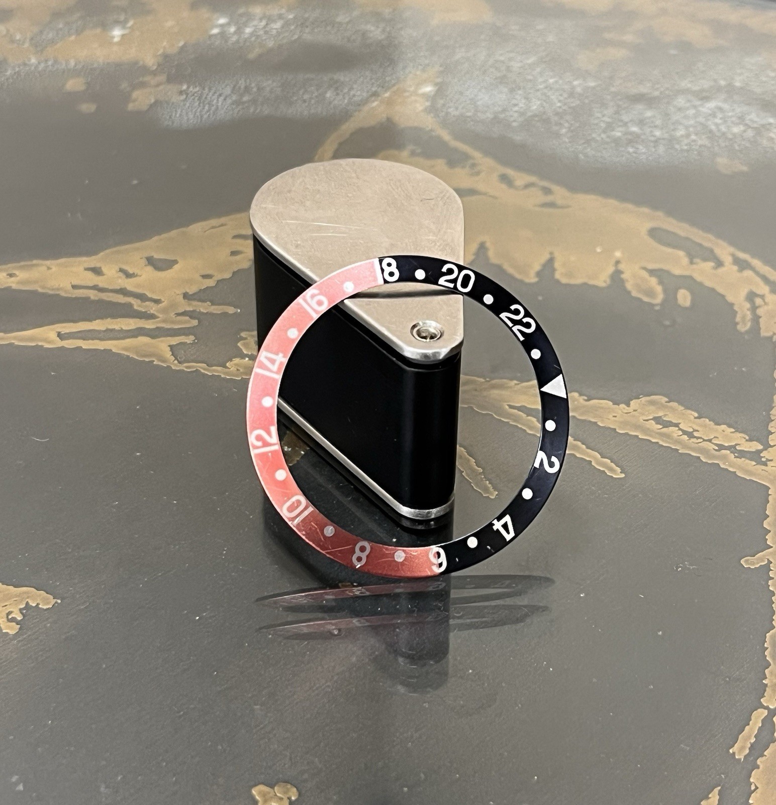 Orig Rolex GMT II Coke Insert Red Black SERIF Faded 16760 16700 16710
