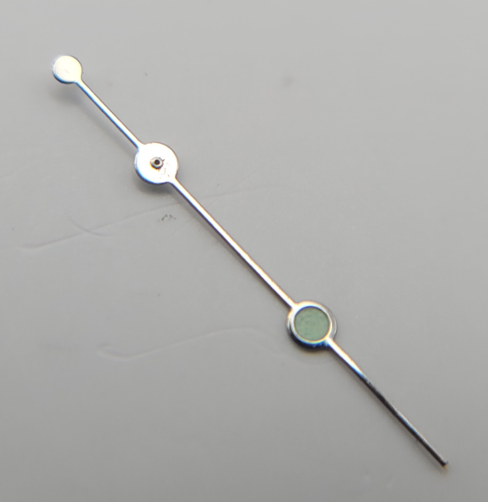 SB10 A9: 12mm Lollipop Sweep Seconds Hand Silver Luminous 0.38mm Tube
