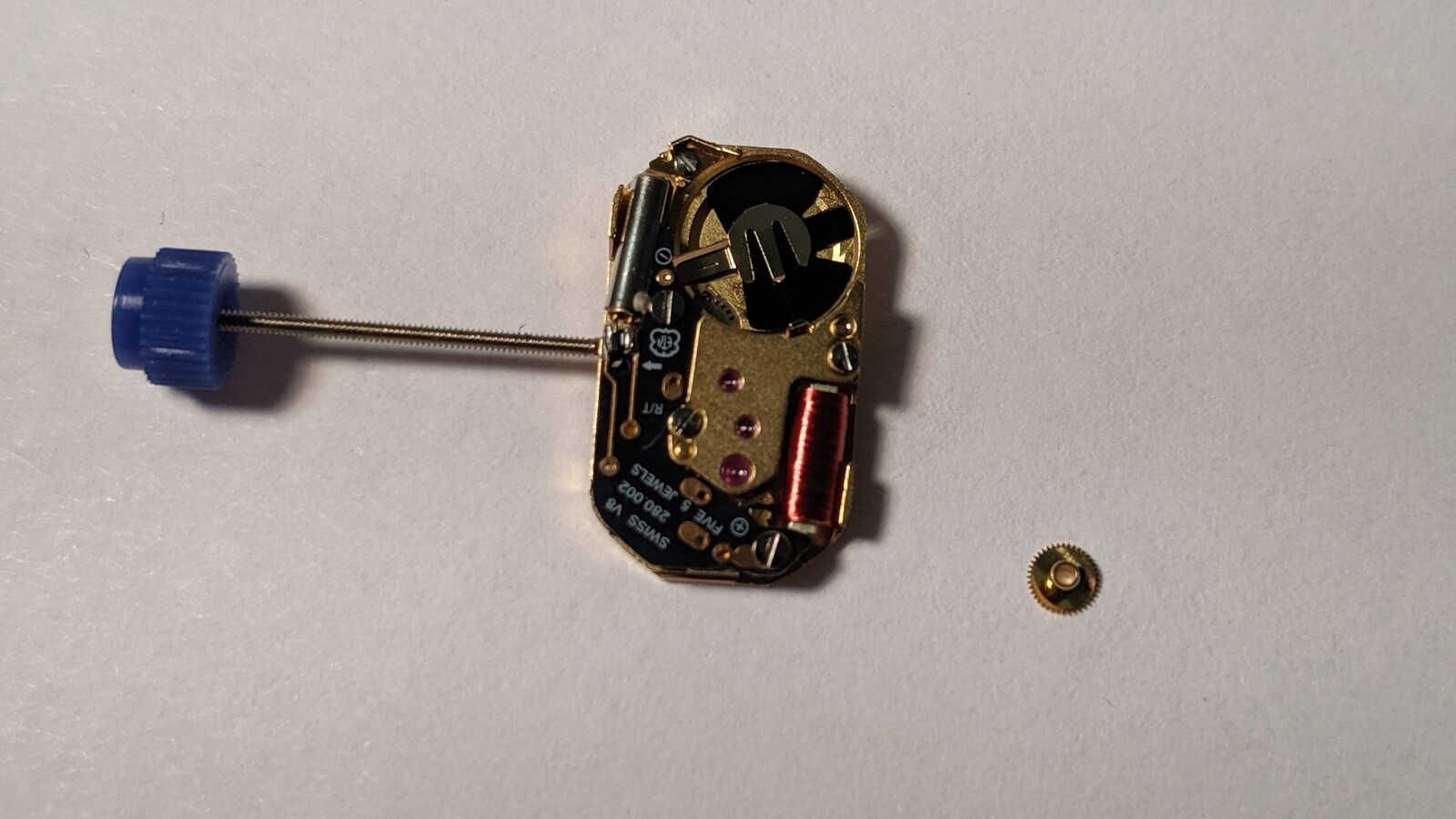 ETA 280.002 Movement, 5 Jewels, 3 3/4 x 6 3/4, SS3 (height 3), new w/hour wheel