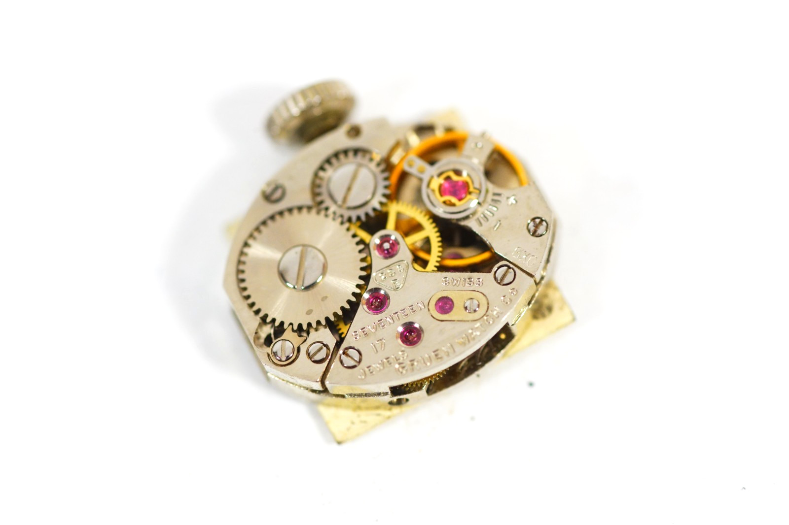 GRUEN Precision Watch 268R Movement 17 Jewels HELBROS Wristwatch Parts/Repair