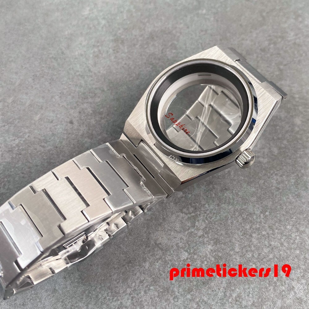 Sapphire 40mm NH35 Watch Case Band+Inner Ring Fit for Prx Super Player Mod Parts