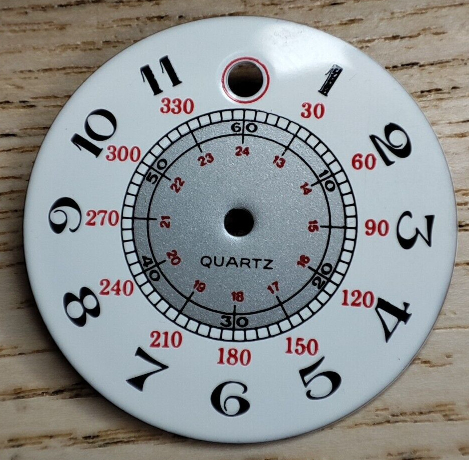 Quartz Watch Dial White and Silver color 29.6 mm 30 dials