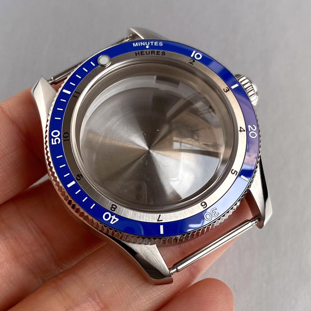 40mm 20ATM Diving Watch Case Chapter Ring Fit NH34 GMT NH34A 29mm Lume Dial
