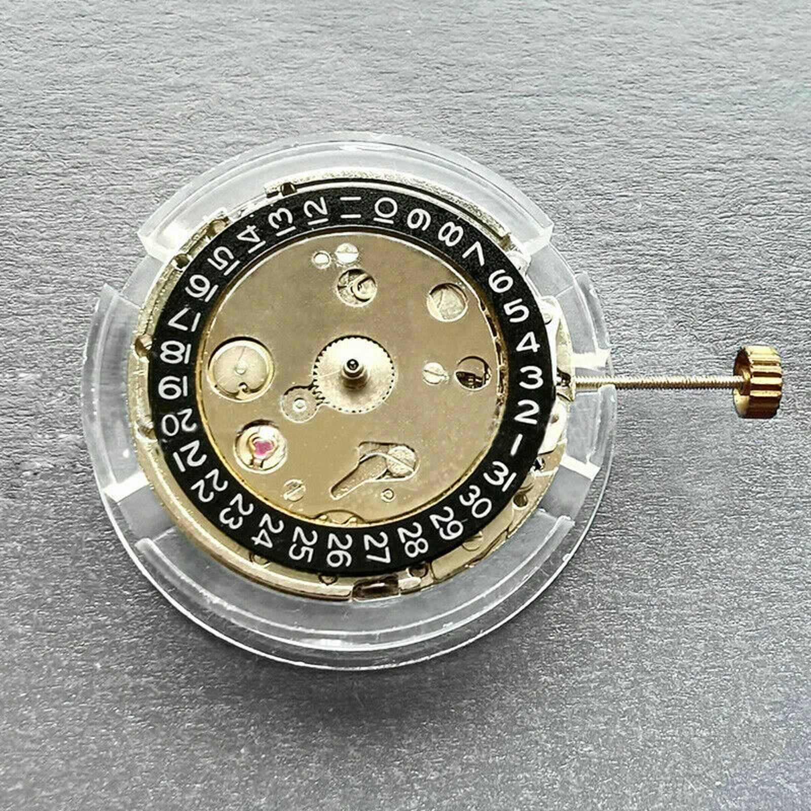 Black Date Calendar @3 Replace Watch Automatic Mechanical Movement For 2813 8215