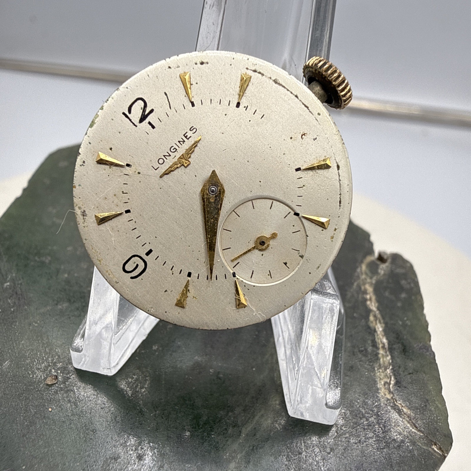 Vintage Longines Caliber 23Z 17-Jewel Wristwatch Movement, Keeps Time