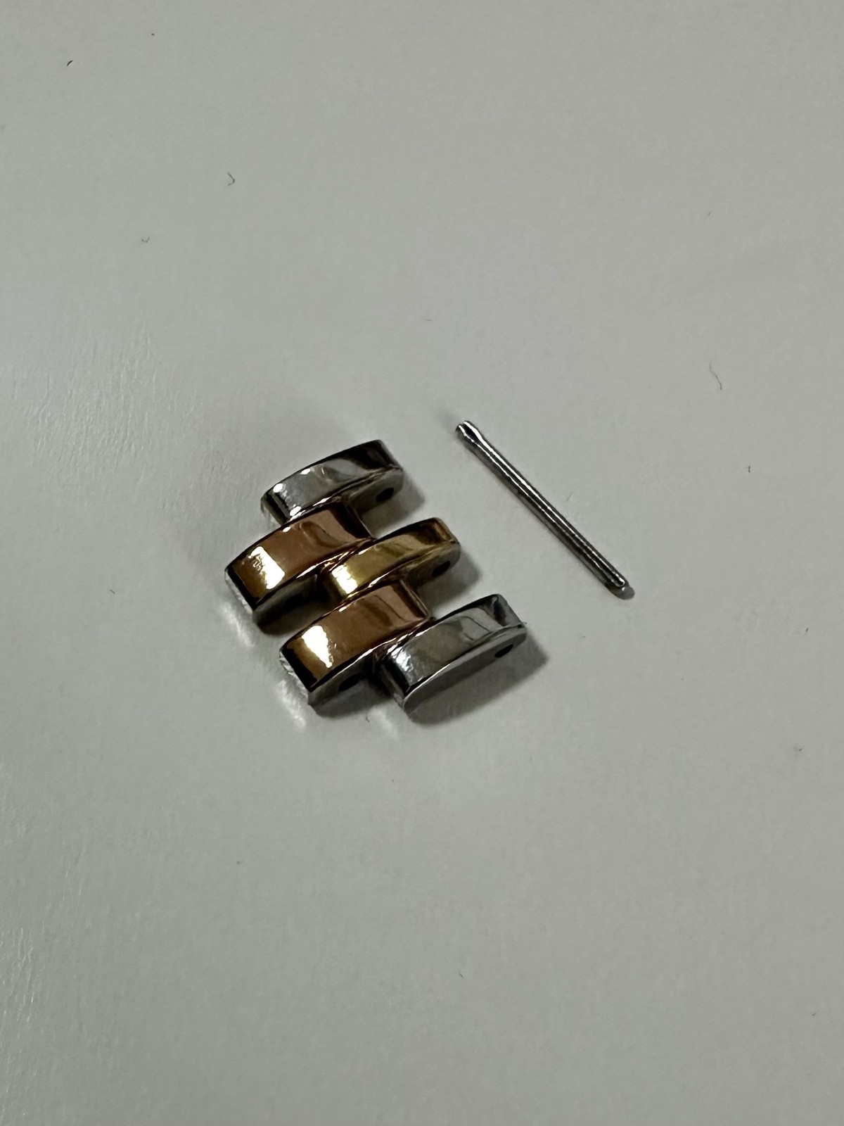 Michael Kors Rose Gold Silver 14mm Link & Pin Bar For Harlowe Bracelet Watch