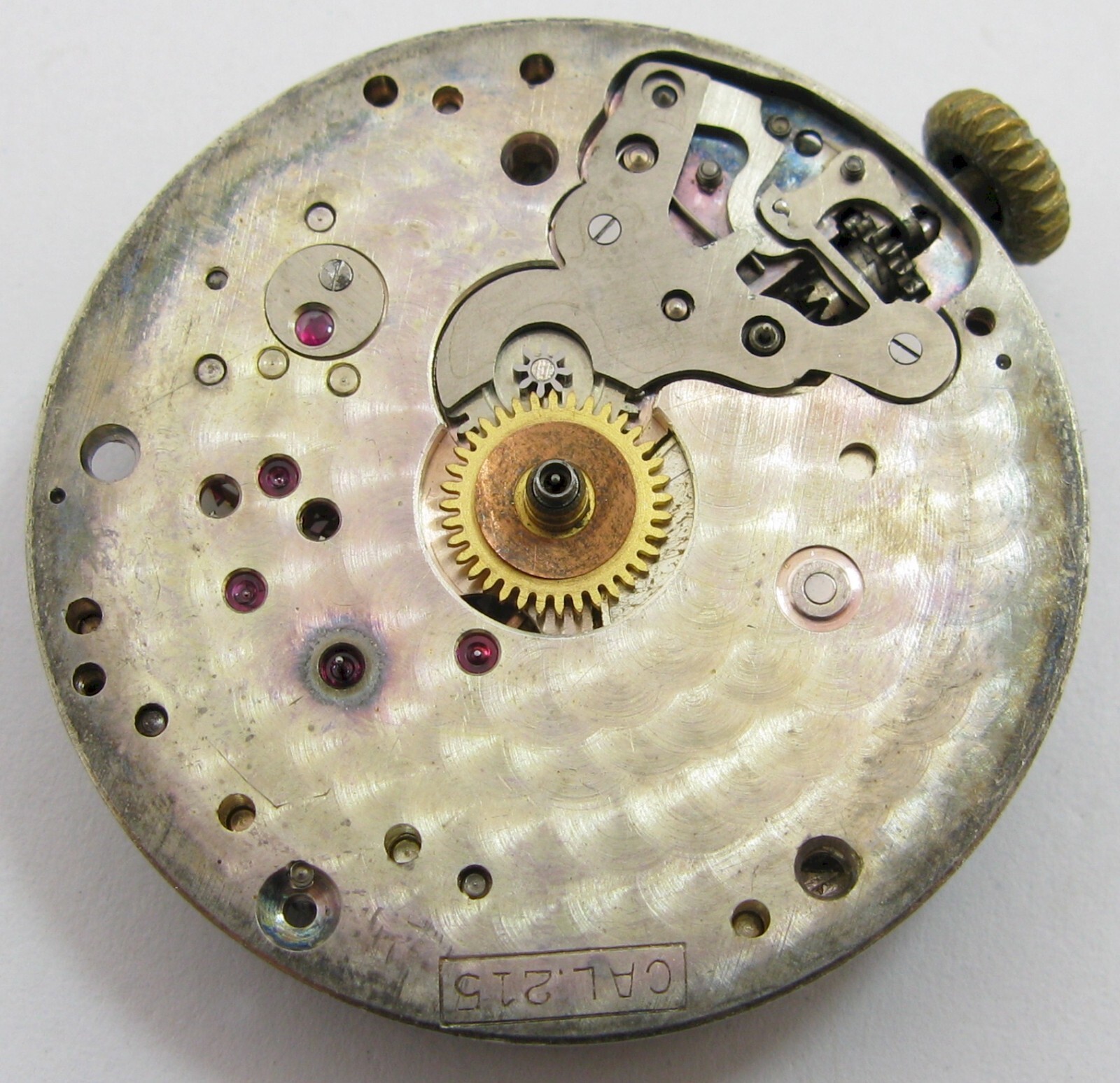Angelus chronograph 215 watch 17 j. movement in working order for project parts