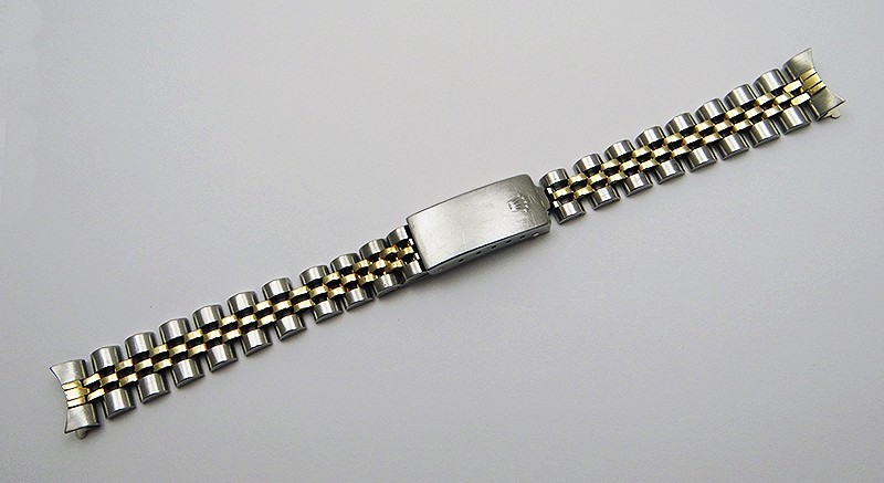 Genuine Rolex 14k Gold SS Ladies Bracelet 62523-D14 Clasp & 13mm End Links 468
