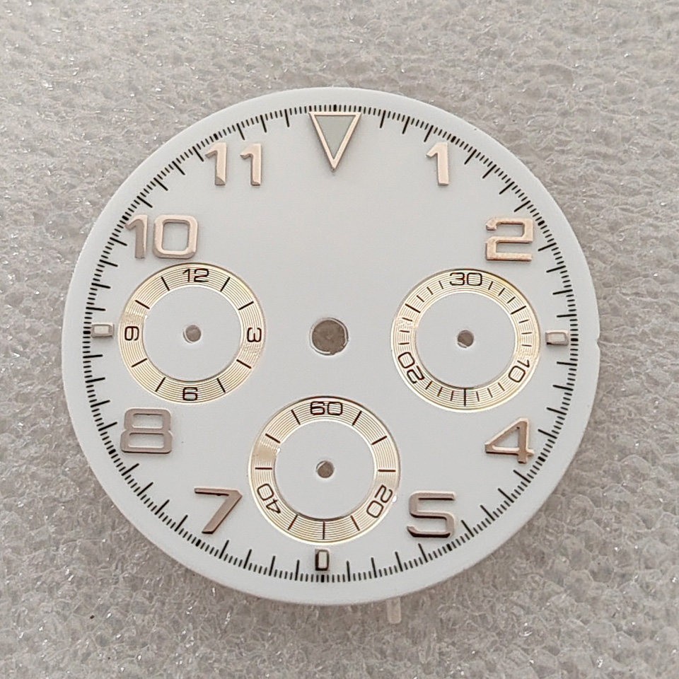 29.5mm Sterile Watch Dial+Hands Green Lume For VK63 Movement Replacement Parts