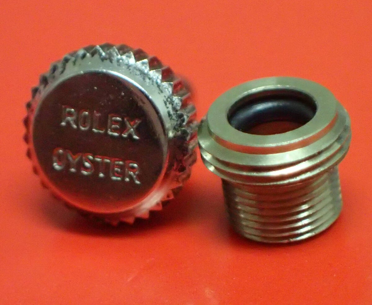 Genuine ROLEX Oyster Crown & Tube Set 5.4mm Bubbleback Oyster Royal #413