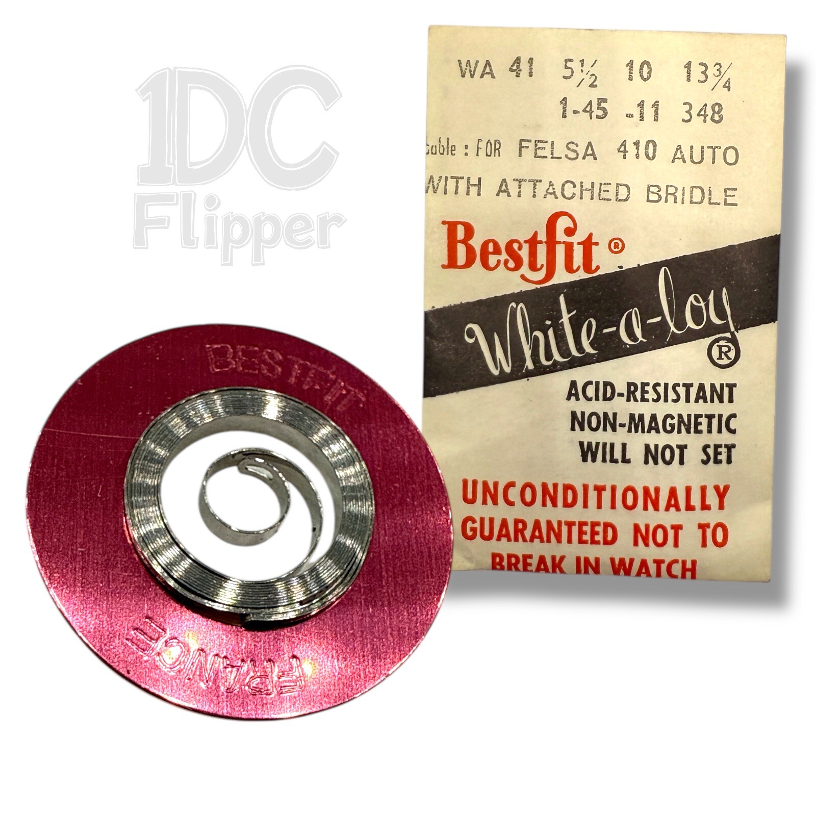 Felsa 410 Auto Mainspring 1.45 x 0.11 x 348 Watch Part BestFit WA41 Alloy Read!