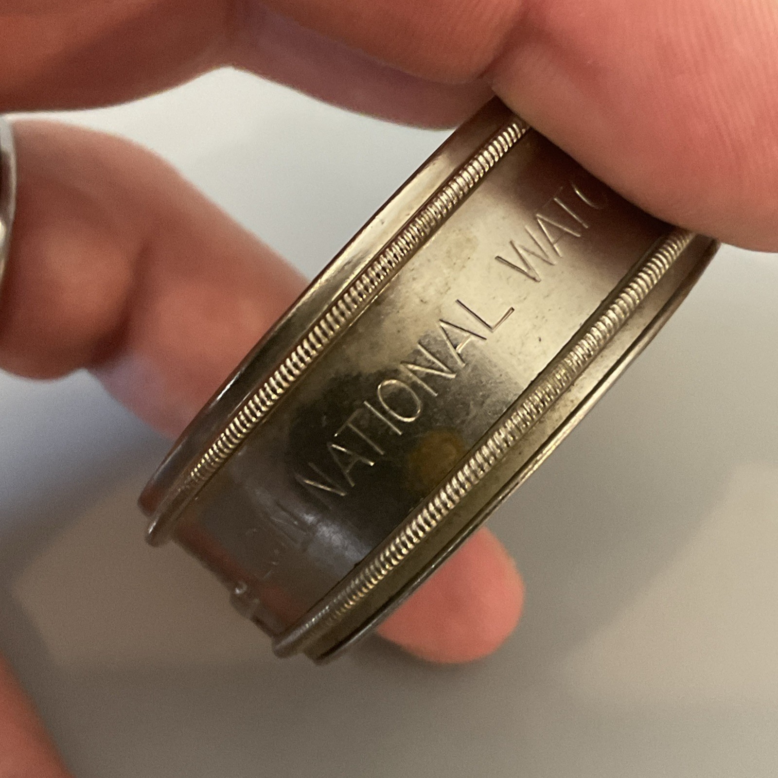 Antique Elgin National Watch Company GLASS Movement 18s Shipping Tin Container