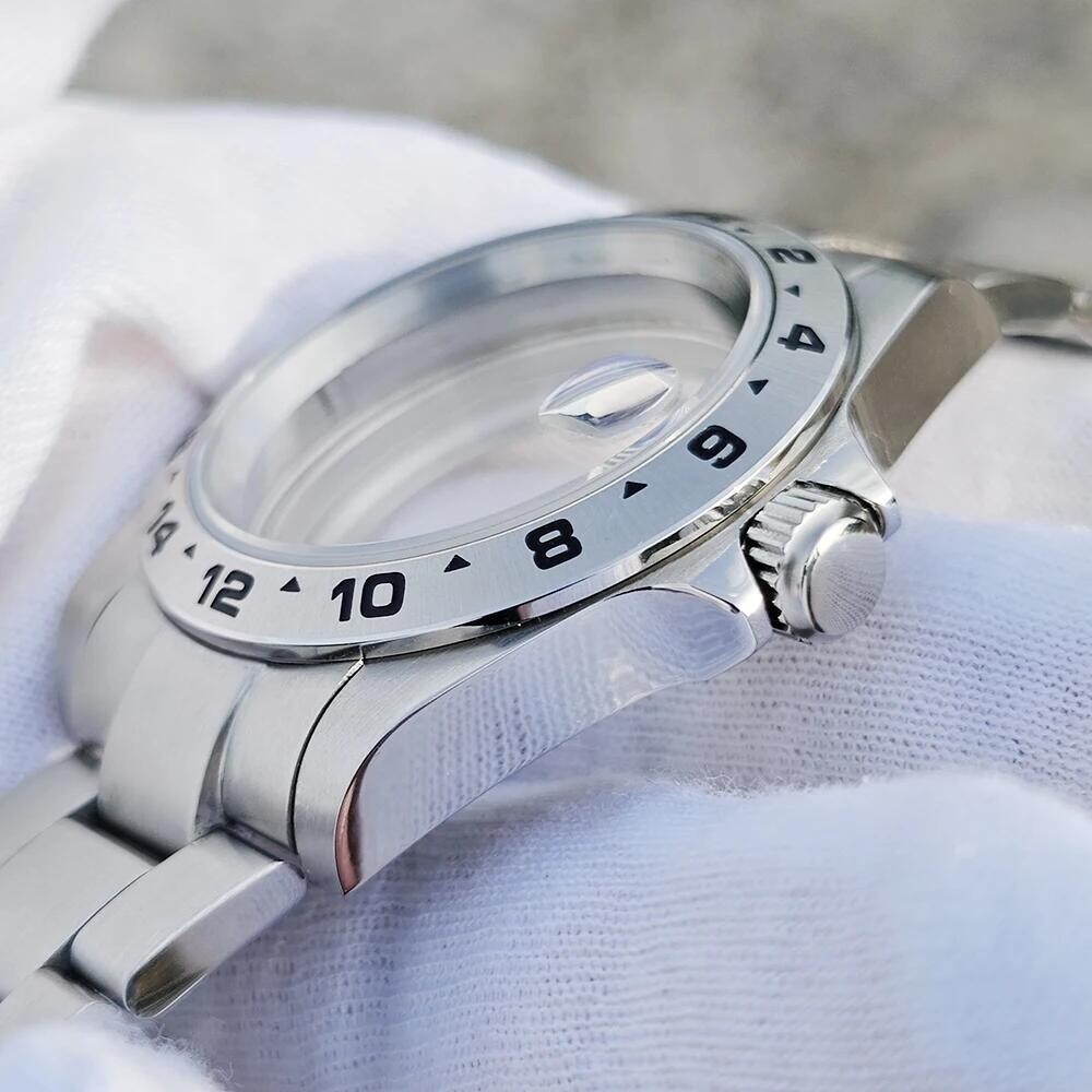 MOD 20ATM Sapphire Crystal Glass Men Watch Case FIT Explorer II NH34 NH35 NH36