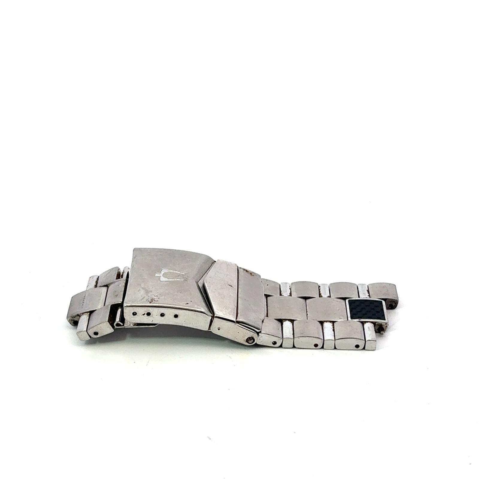 Bulova Marine Star Two Tone Stainless Black Carbon Fiber Buckle Clasp and Links
