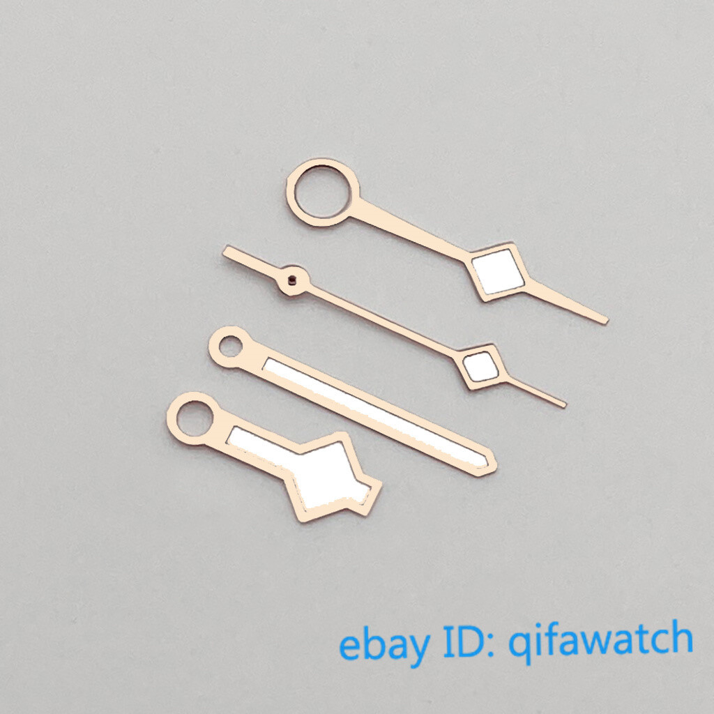 Green Luminous sterile silver/rose gold/gold GMT Watch hands Fit NH34 Movement