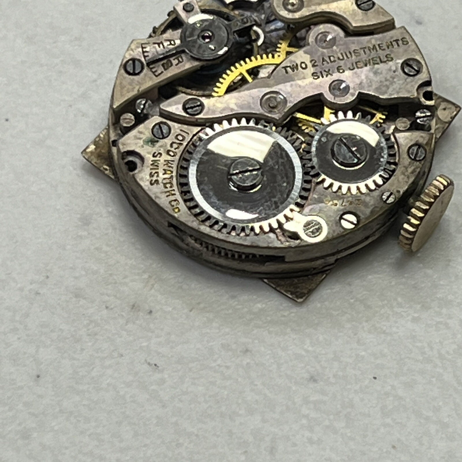 Vintage Neuchatel Master Sutton Wrist Watch Face 6 Jewels Parts/Repair Only #409