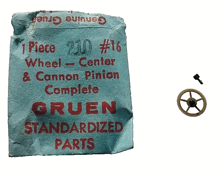 Gruen 210 Center Wheel & Cannon Pinion Complete watch part #16