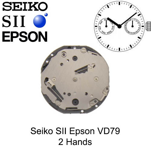 Genuine Seiko SII Epson VD79 Watch Movement Japan 2 Hands