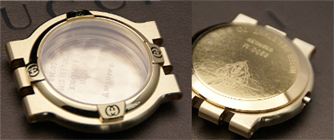 New Gucci Replacement Case Set – 9200 M – Gold – Stainless Steel
