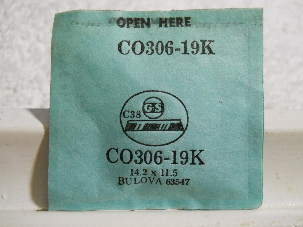GS CO306-19K Watch Crystal Fit Bulova 63547 1234-1 – 14.2 x 11.5 mm Replacement