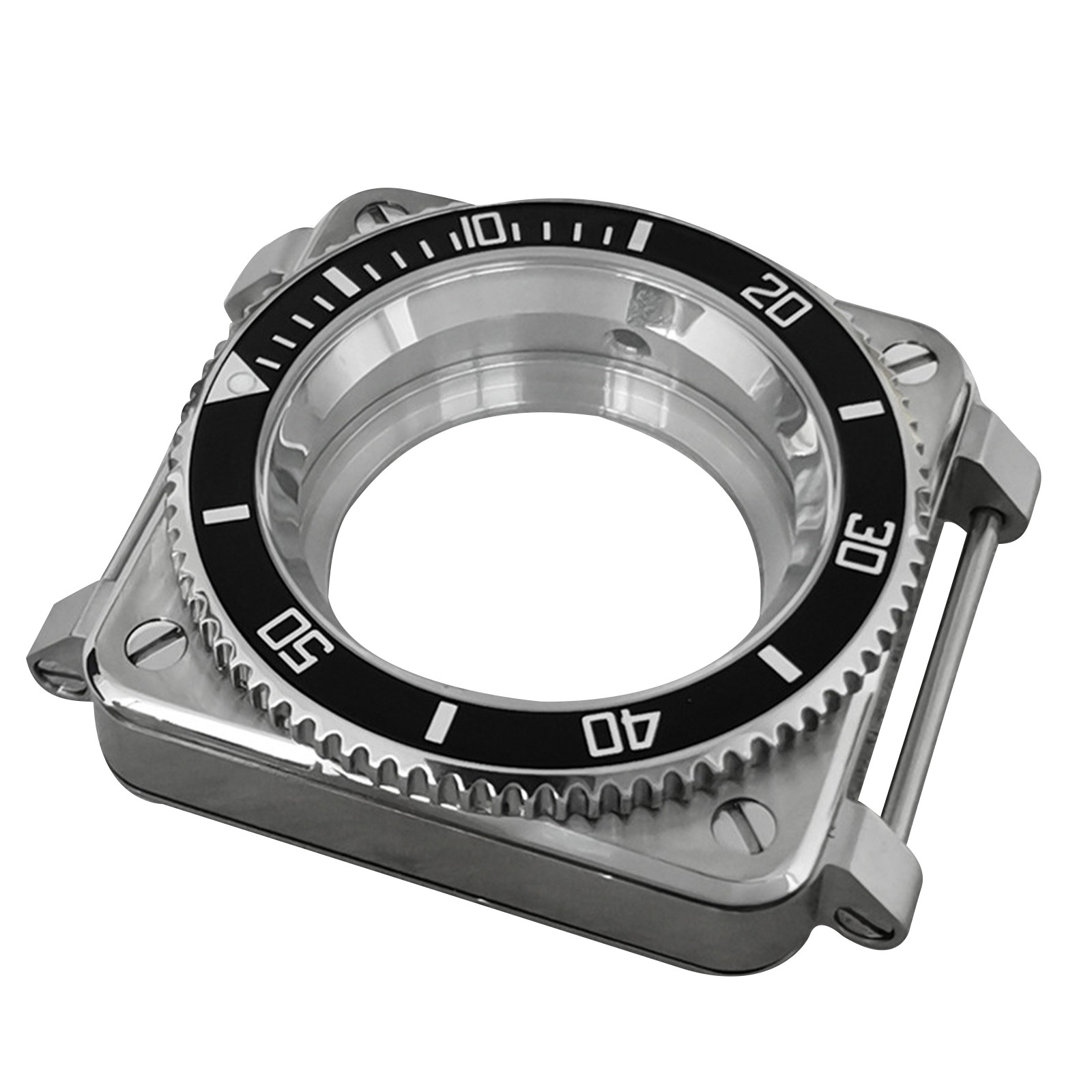 Watch Case Stainless Steel Sapphire GlassCover For NH35/NH36/4R/7S Watch