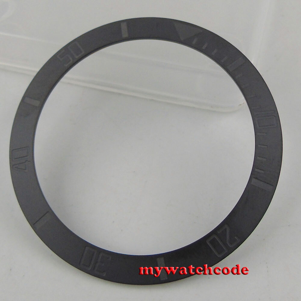 brushed black ceramic bezel insert for 40mm sub watch made by bliger factory